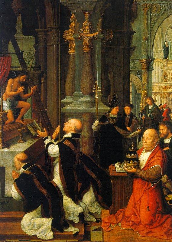 Isenbrandt, Adriaen The Mass of St. Gregory France oil painting art